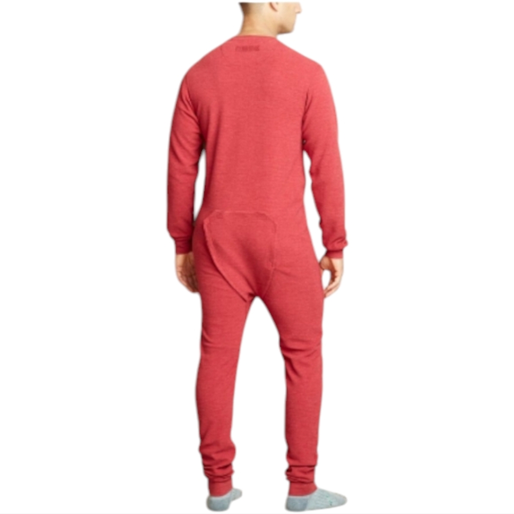 Men's Waffle Base Layer Rustic Orange Union Suit Long Johns   Size 3X x …